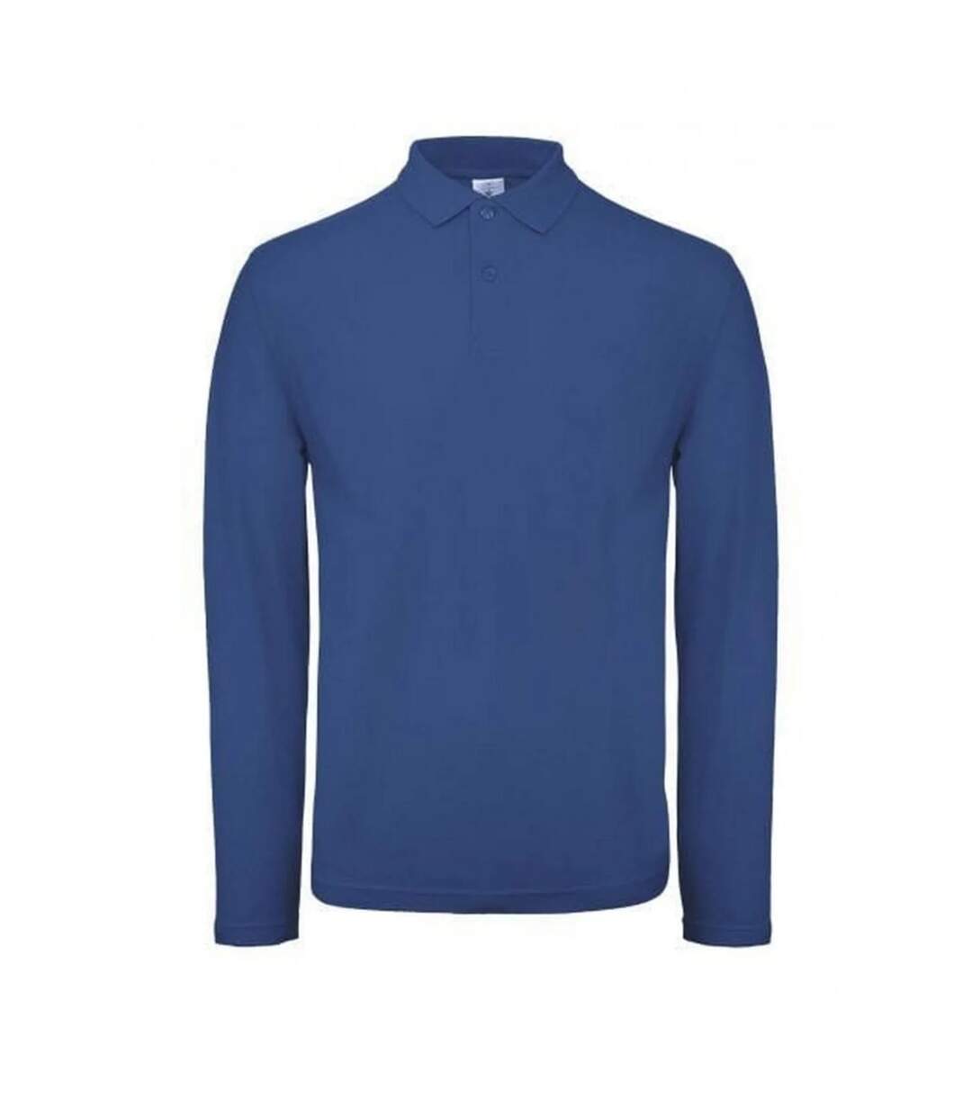 Polo Manches Longues Id.001 Homme Bleu Roi B&C-1
