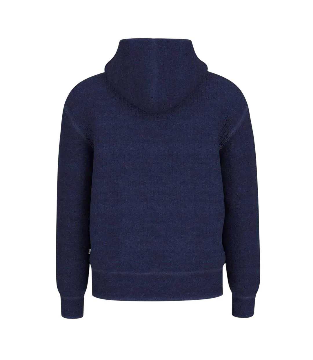 Mens Logo Printed Hoodie Indigo Guess-2