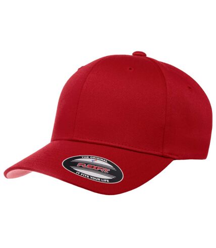 Casquette peignée wooly unisexe rouge Flexfit