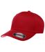 Casquette peignée wooly unisexe rouge Flexfit