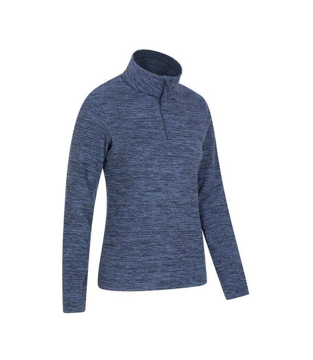 Womens/ladies snowdon melange fleece top dark blue Mountain Warehouse-3