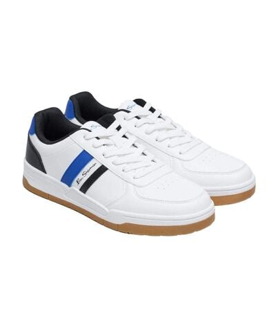 Baskets Motif/style Courbé Homme Blanc Bleu Ben Sherman