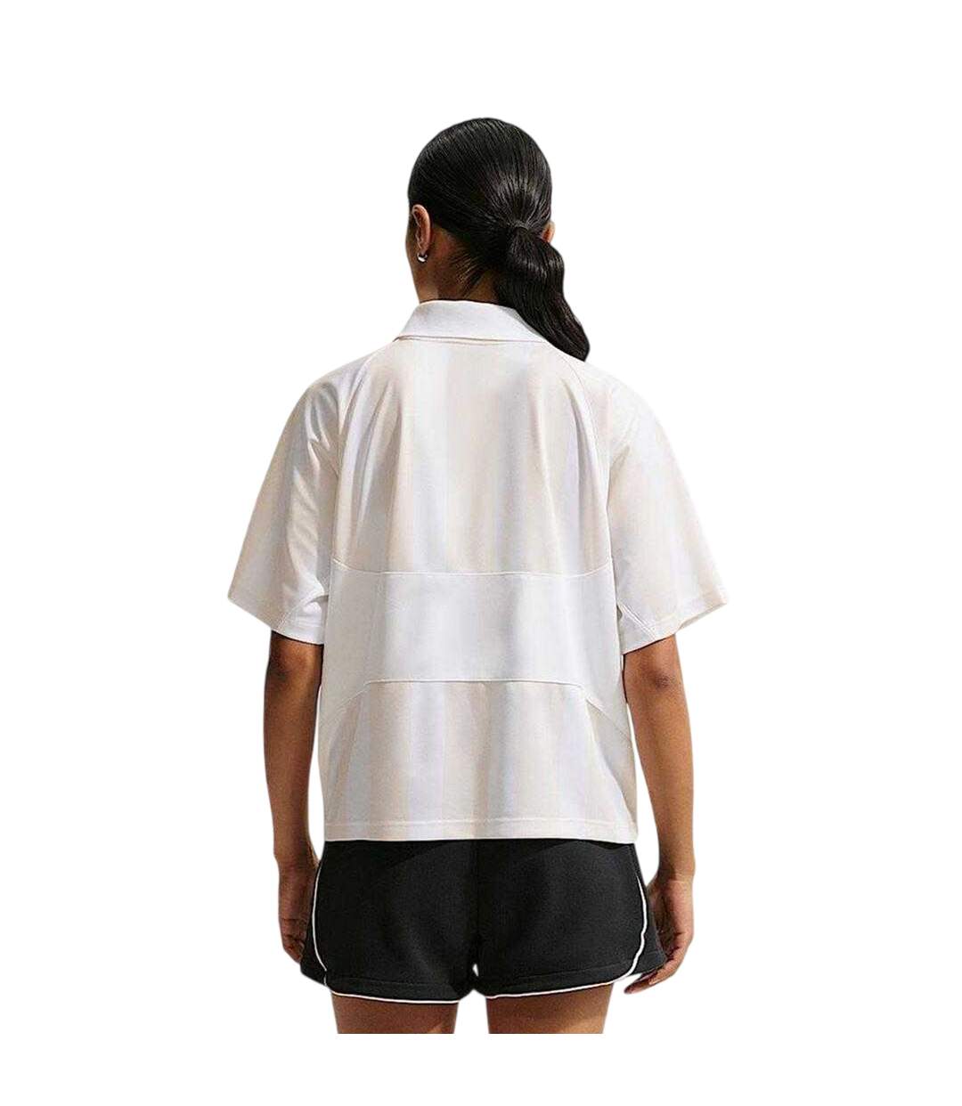 Haut Court Femme Blanc Cassé Blanc Nike-3