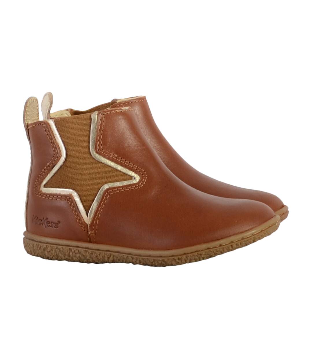 Bottine Cuir Junior Kickers Vermillon