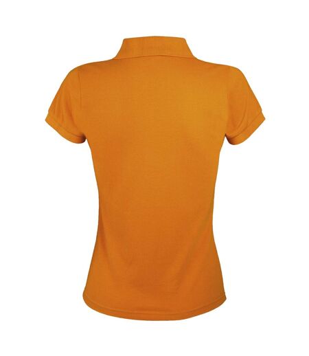 SOLs Womens/Ladies Prime Pique Polo Shirt (Orange)