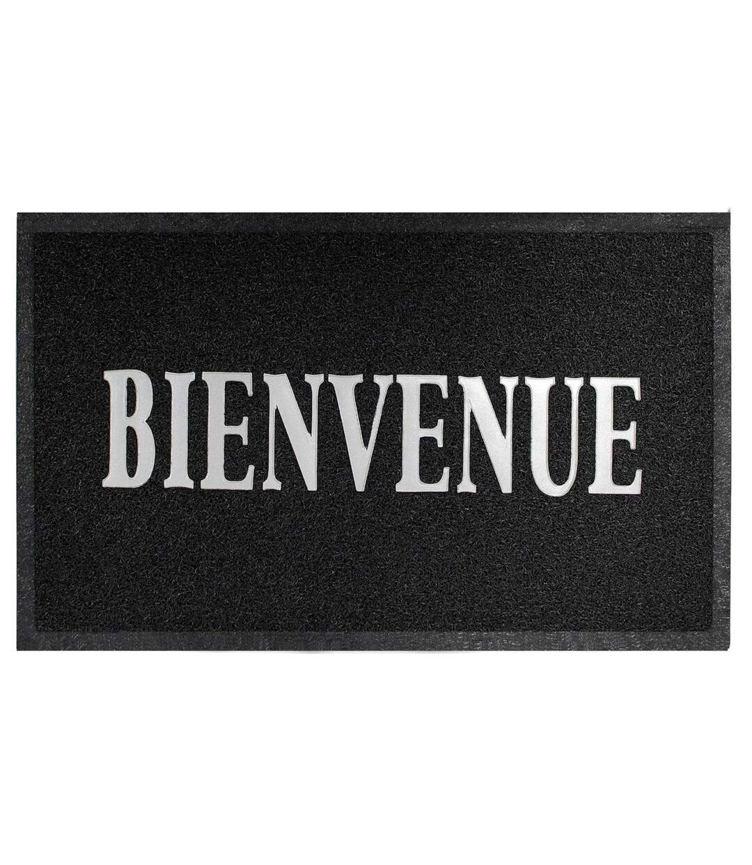 Tapis d'Entrée Maison 45x75cm Noir & Gris-1