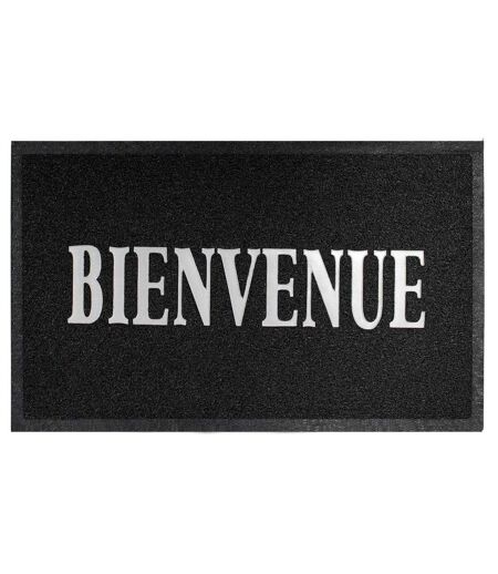 Tapis d'Entrée Maison 45x75cm Noir & Gris