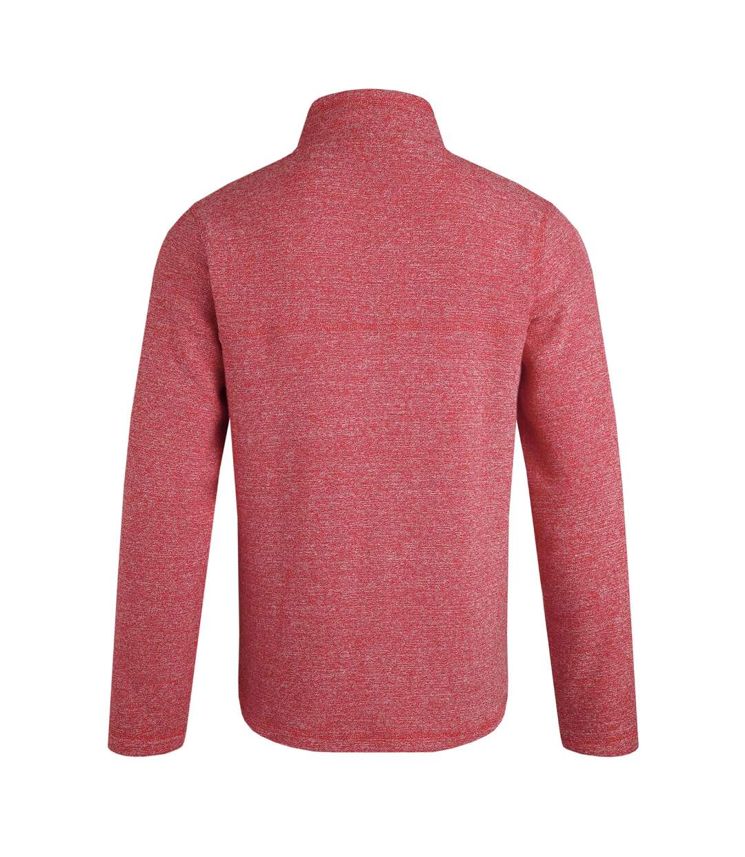 Mens Laramie Snow Marl Quarter Zip Fleece Tango Red Weird Fish-2