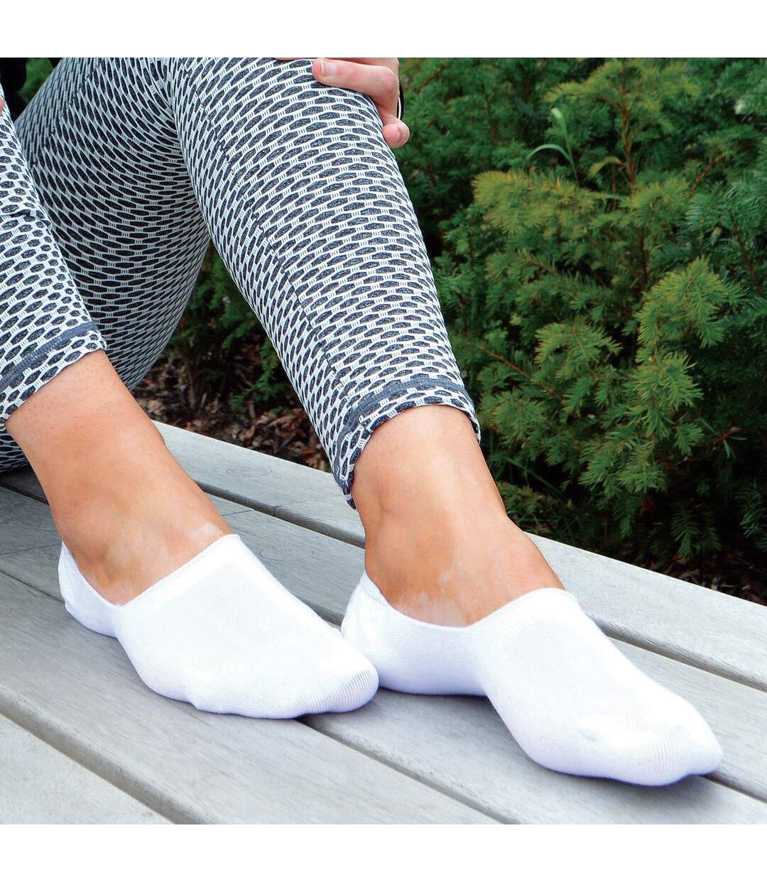 4 Pr Socquettes Femme Bambou Respirantes Invisible-3