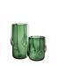 Vase Design en Verre Drippy 33cm Vert-2