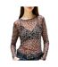 T-shirt marron léopard femme tommy hilfiger tjw slim aop-1