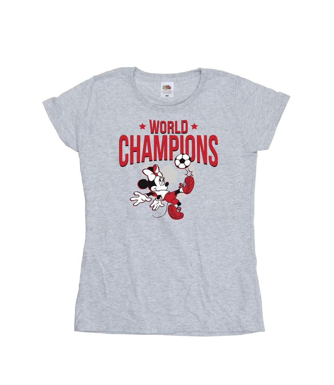 Disney T-shirt en coton Minnie Mouse World Champions - Femmes/Dames (Gris sportif) - UTBI33489-1