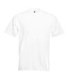 Fruit Of The Loom Mens Super Premium Short Sleeve Crew Neck T-Shirt (White) - UTBC333