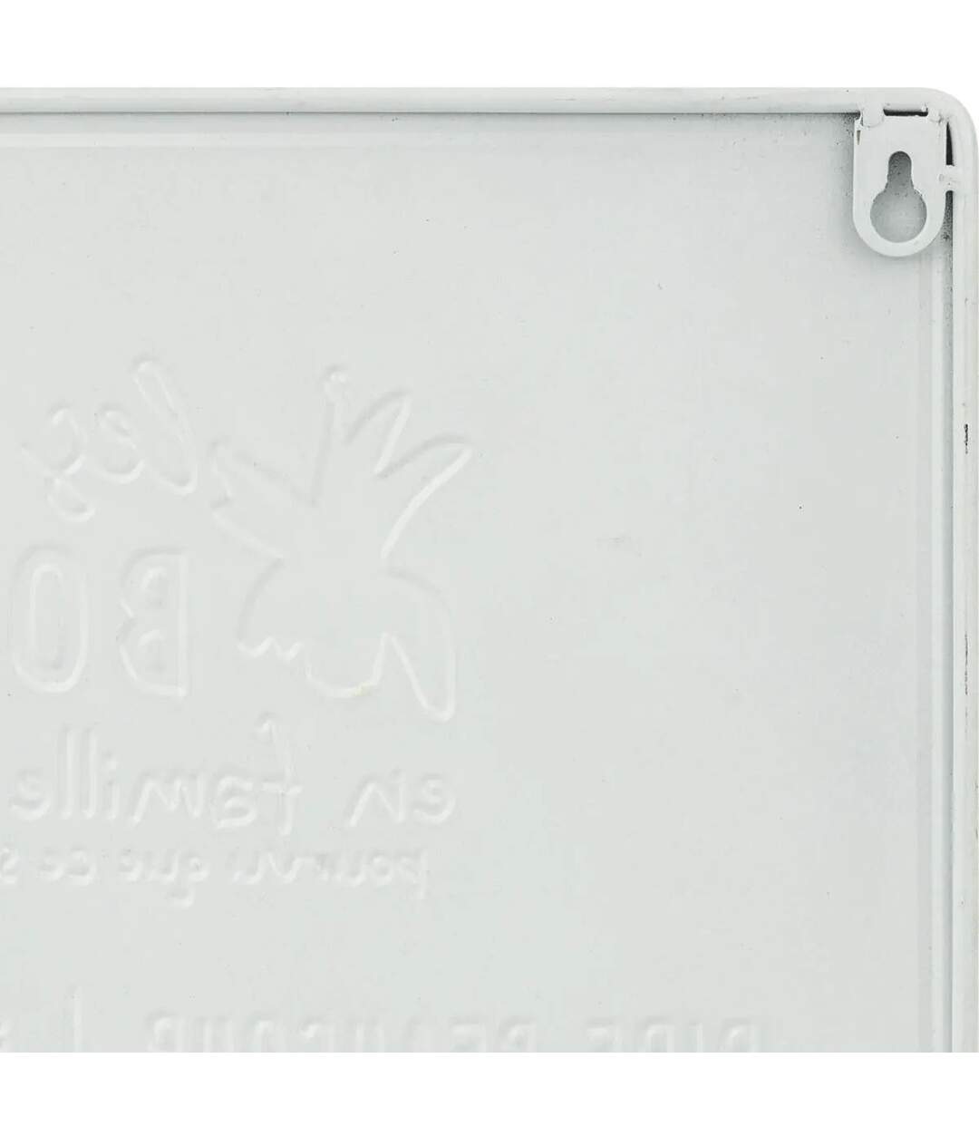 Décoration Murale en Métal Citation 58cm Blanc-2
