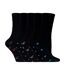 5 Pack Ladies Patterned Sole Cotton Rich Socks with Heart & Bow-1