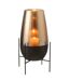 Vase en Verre Design Milan 48cm Or & Noir-2