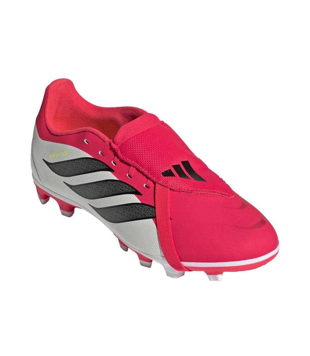 Chaussures De Foot Pour Terrain Ferme Motif/style Se Rabat Sur L´avant Predator Club Femme Rouge Blanc Adidas-1