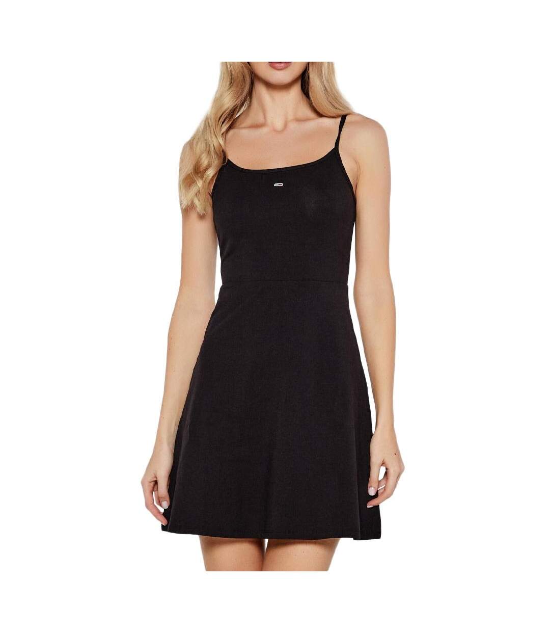 Robe noire femme tommy hilfiger essential dw0dw21354 - l-1