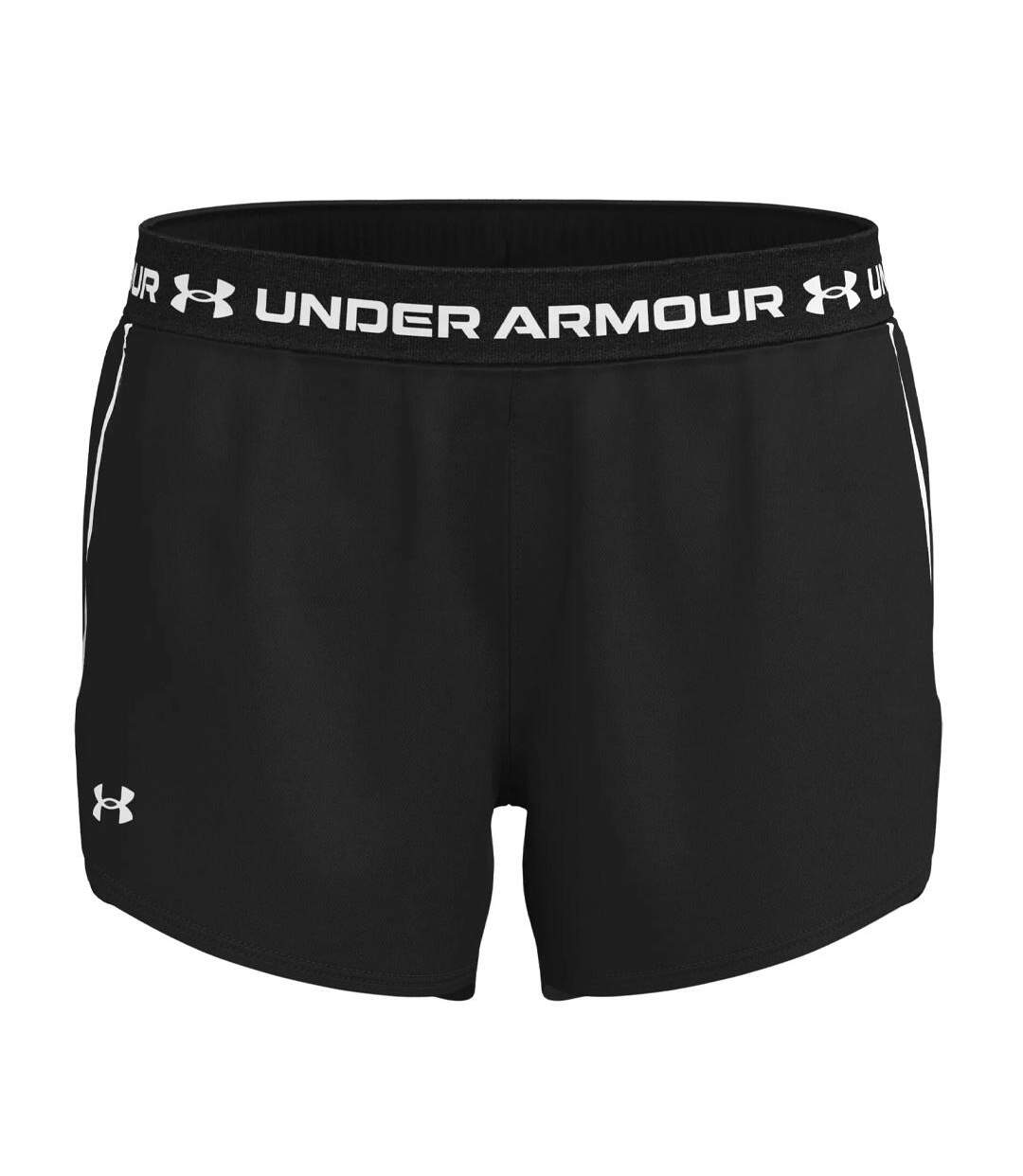 Short de sport noir femme under armour tech play up-1