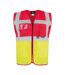 Gilet Haute Visibilité Executive Berlin Adulte Rouge Jaune Korntex-1