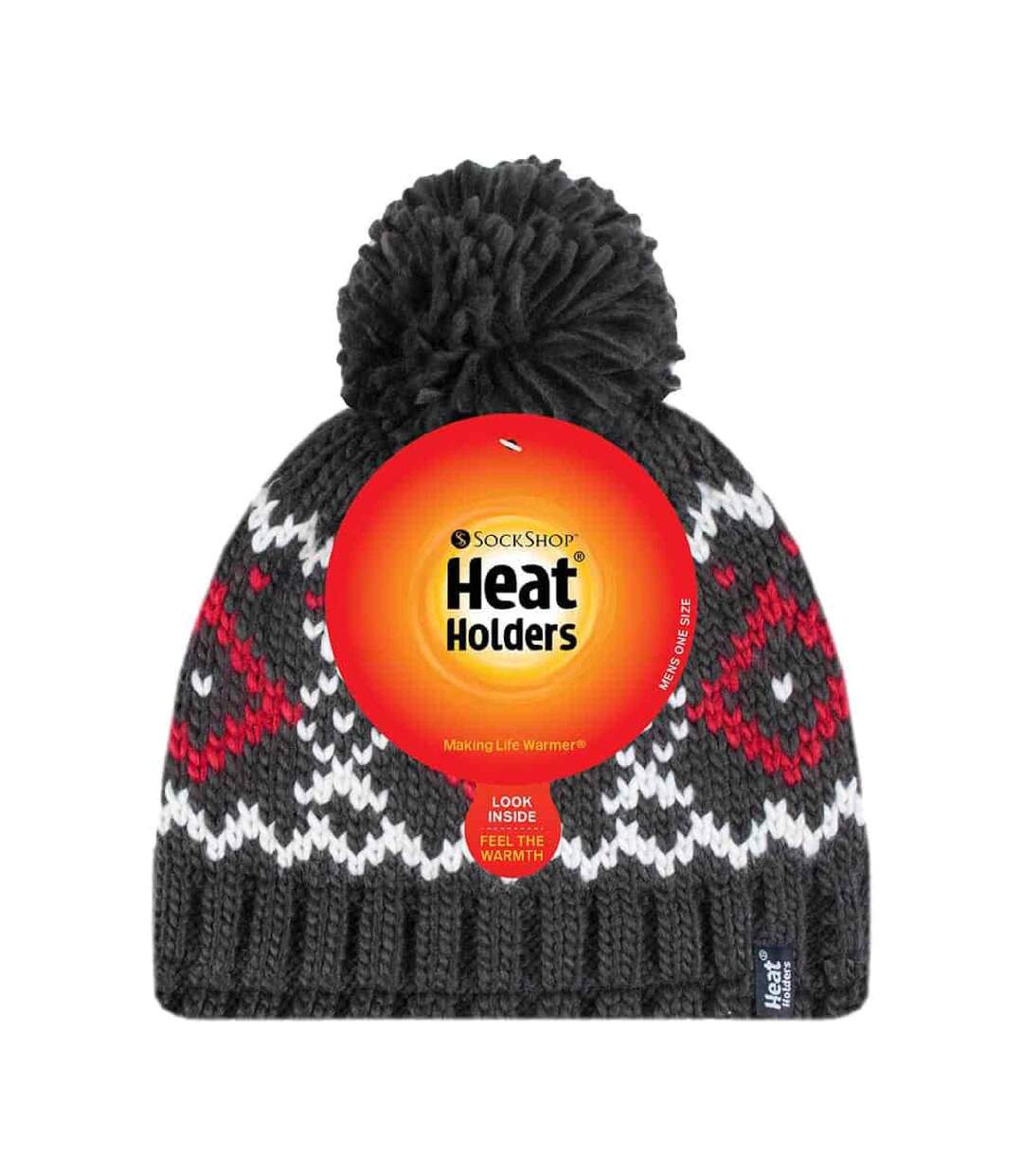 Bonnet Homme Thermique Doublé Polaire avec Pompon-2