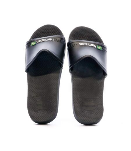 Claquettes Noir Homme Havaianas Slide Brasil