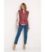 Veste matelassée sans manches avec ceinture-3