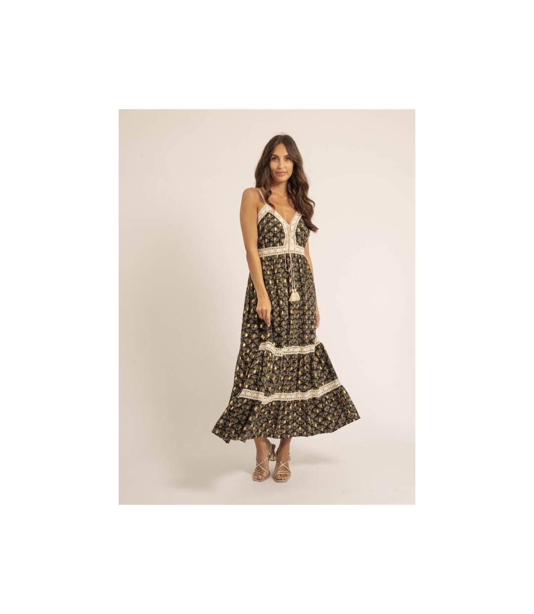 Robe longue motifs IPINA - Dona X Lisa-1