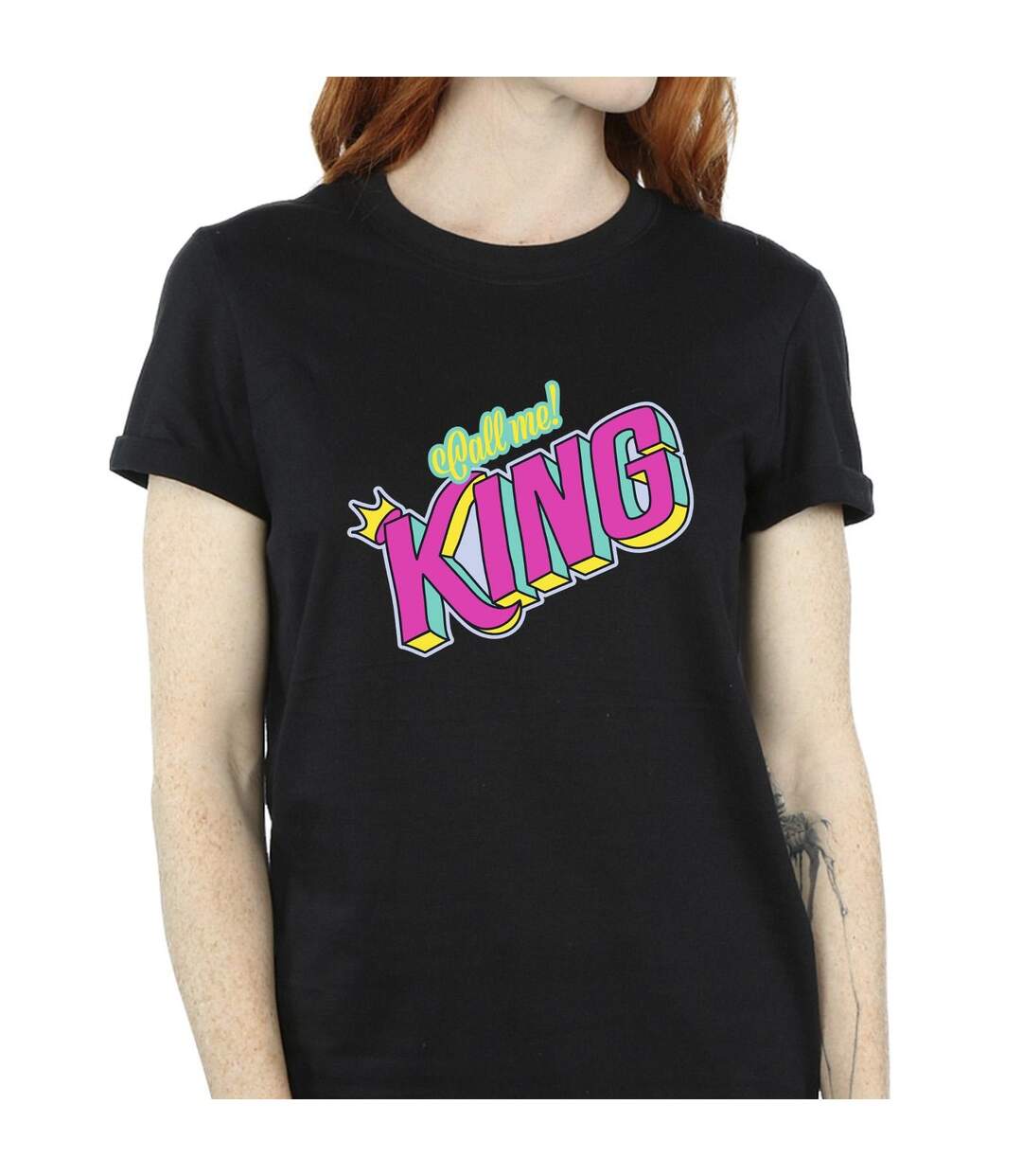 Disney Womens/Ladies The Lion King Classic King Cotton Boyfriend T-Shirt (Noir) - UTBI29518-3