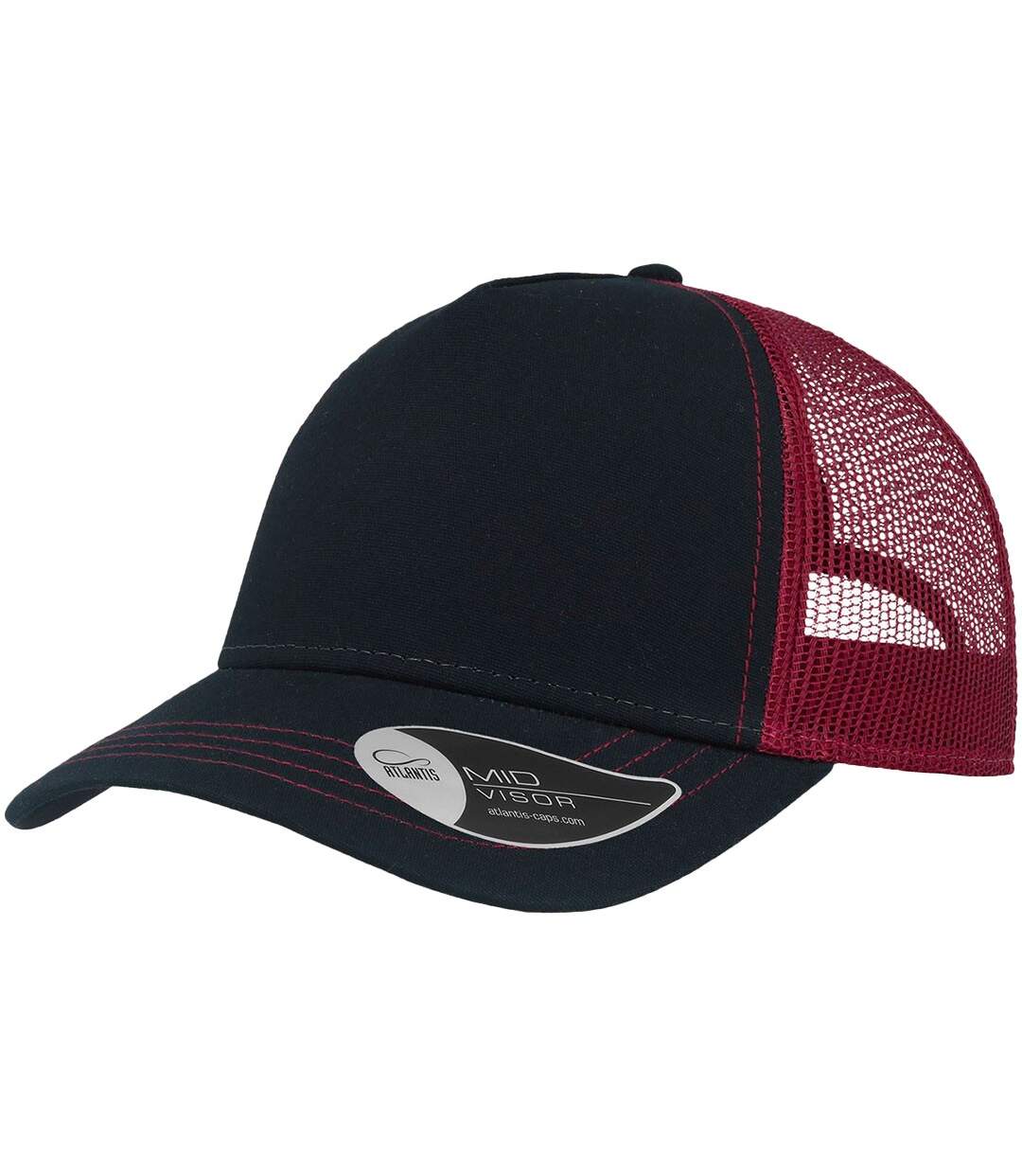 Casquette trucker rapper bleu marine / bordeaux Atlantis-1