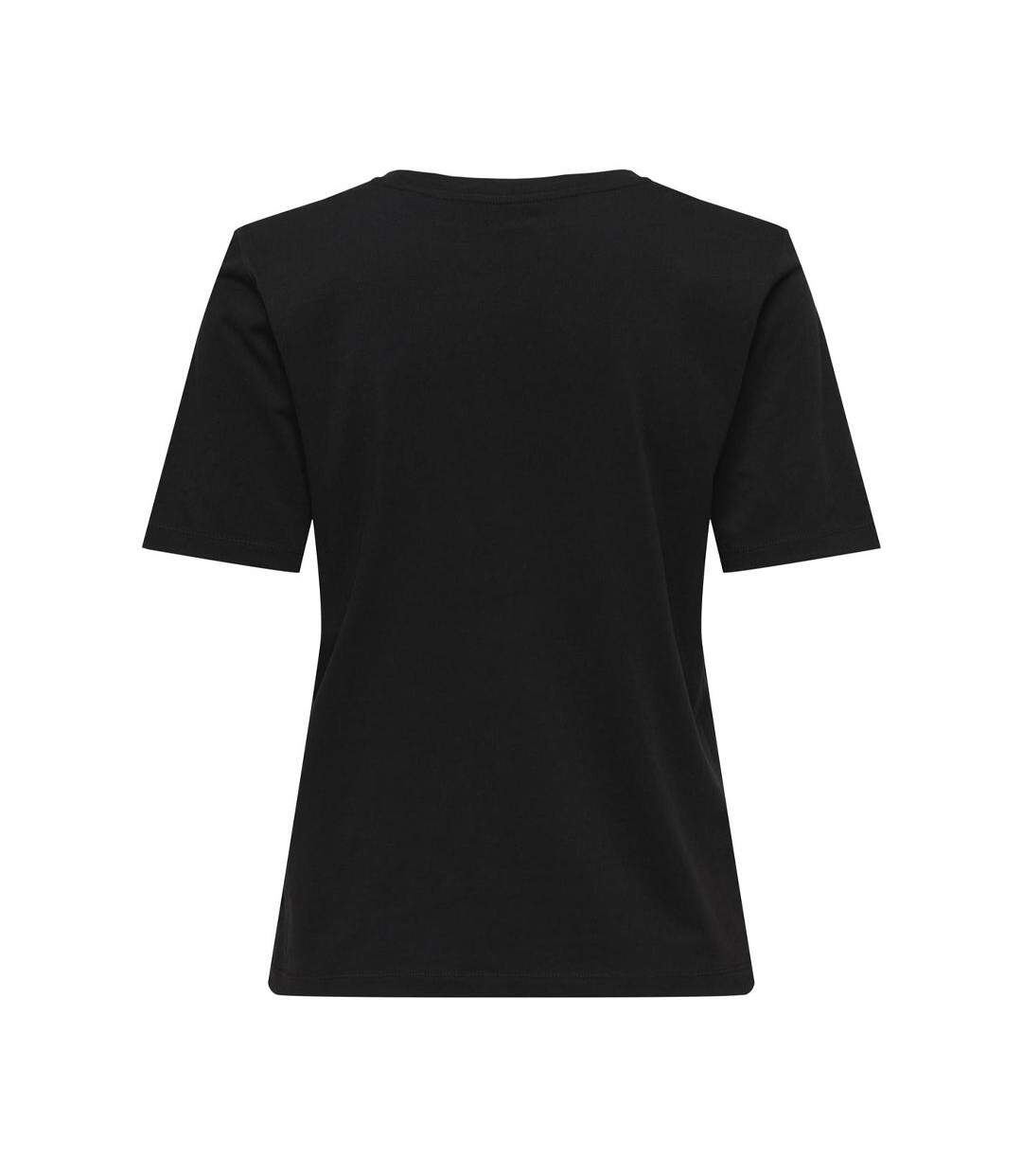T-Shirt noir femme only happy-2