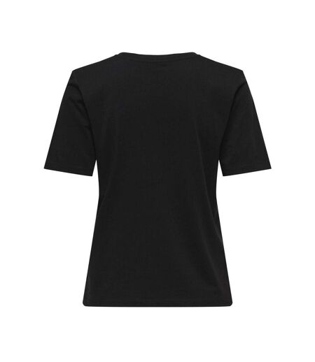 T-Shirt noir femme only happy