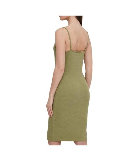 Robe kaki femme calvin klein jeans slub texturée - l
