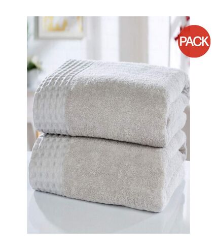 Pack of 2 Retreat towel  one size silver Generic