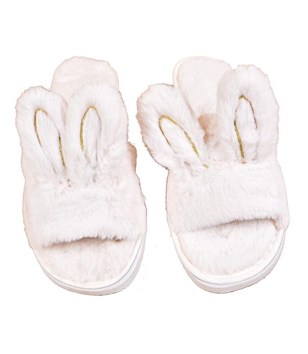 Pantoufles pour Femme CASA AND CO LAPIN Beige-2