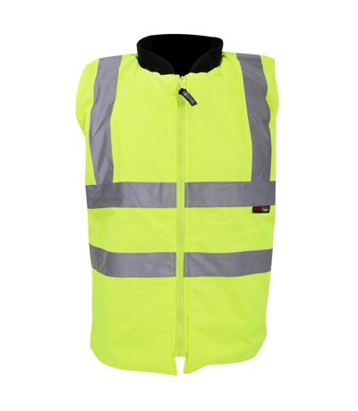 Warrior Mens Phoenix High Visibility Safety Bodywarmer Jacket (Fluorescent Yellow) - UTPC271