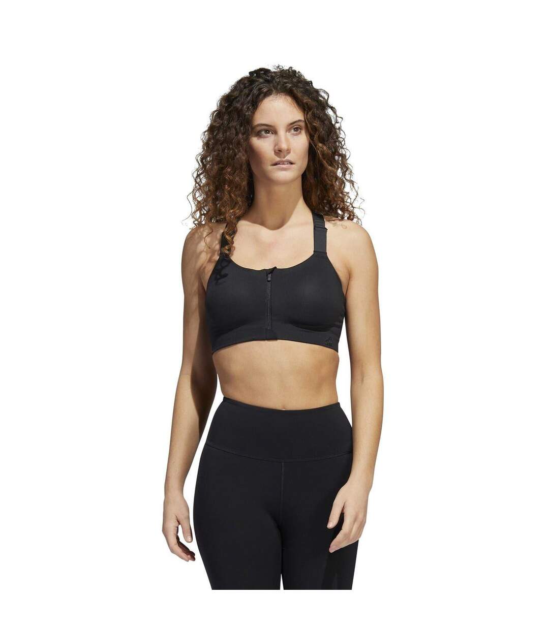 Womens/ladies Tlrd Impact Sports Bra Black White Adidas-1