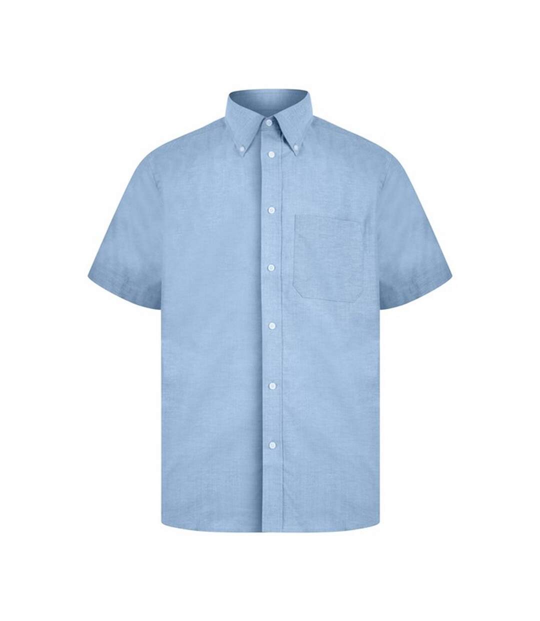Absolute Apparel Mens Short Sleeved Oxford Shirt (Light Blue) - UTAB120