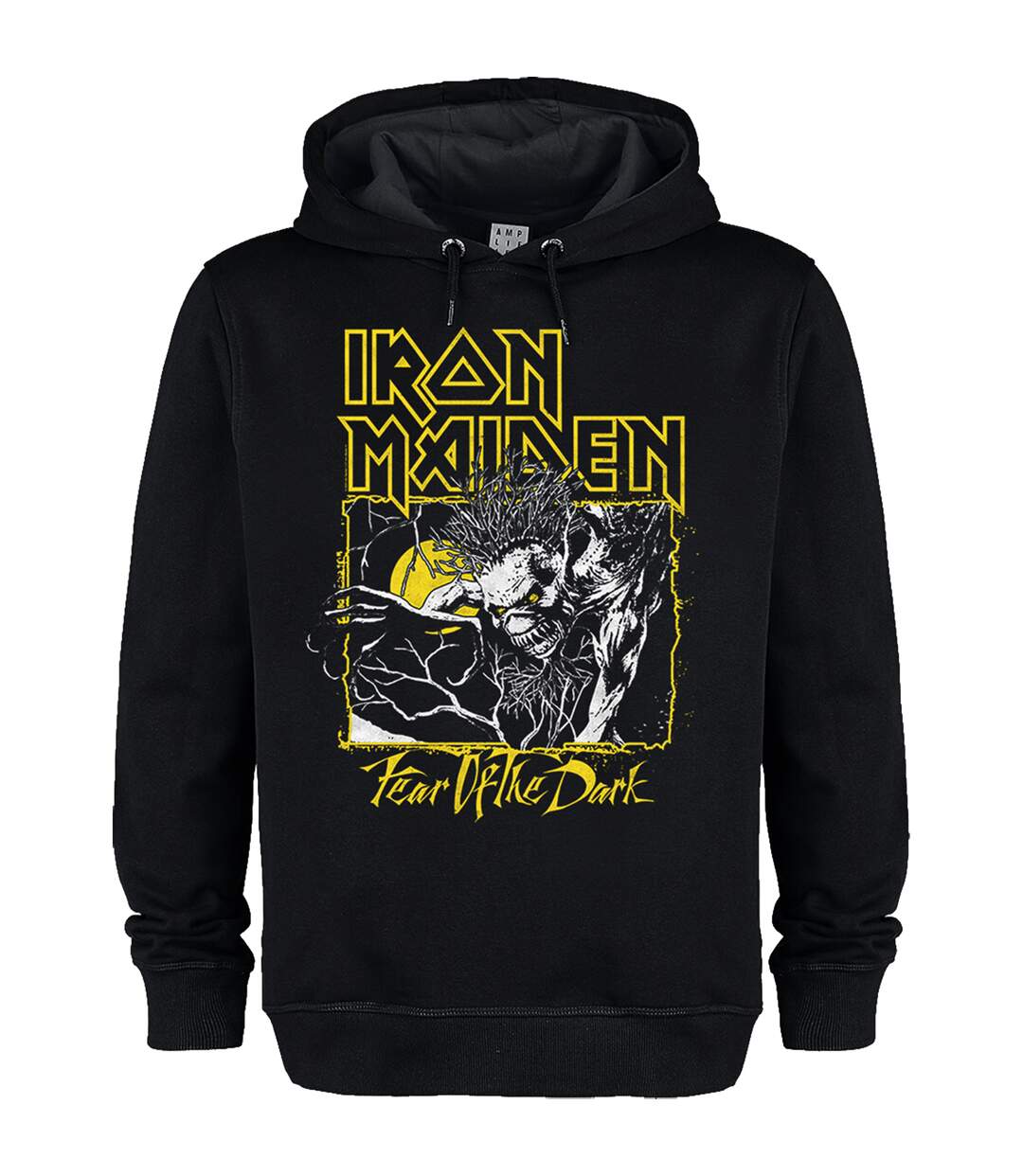 Unisex Adult Fear Of The Dark Iron Maiden Hoodie Black Amplified-1