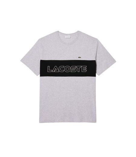 T-shirt Motif/style Blocs De Couleurs Homme Gris Lacoste