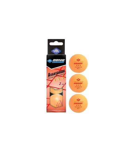 Donic-Schildkroet 3-Star Avantgarde Table Tennis Balls (Pack of 3) (Orange/Red) (One Size) - UTMQ908