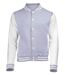 Veste teddy style collège américain université - JH043 - gris et blanc