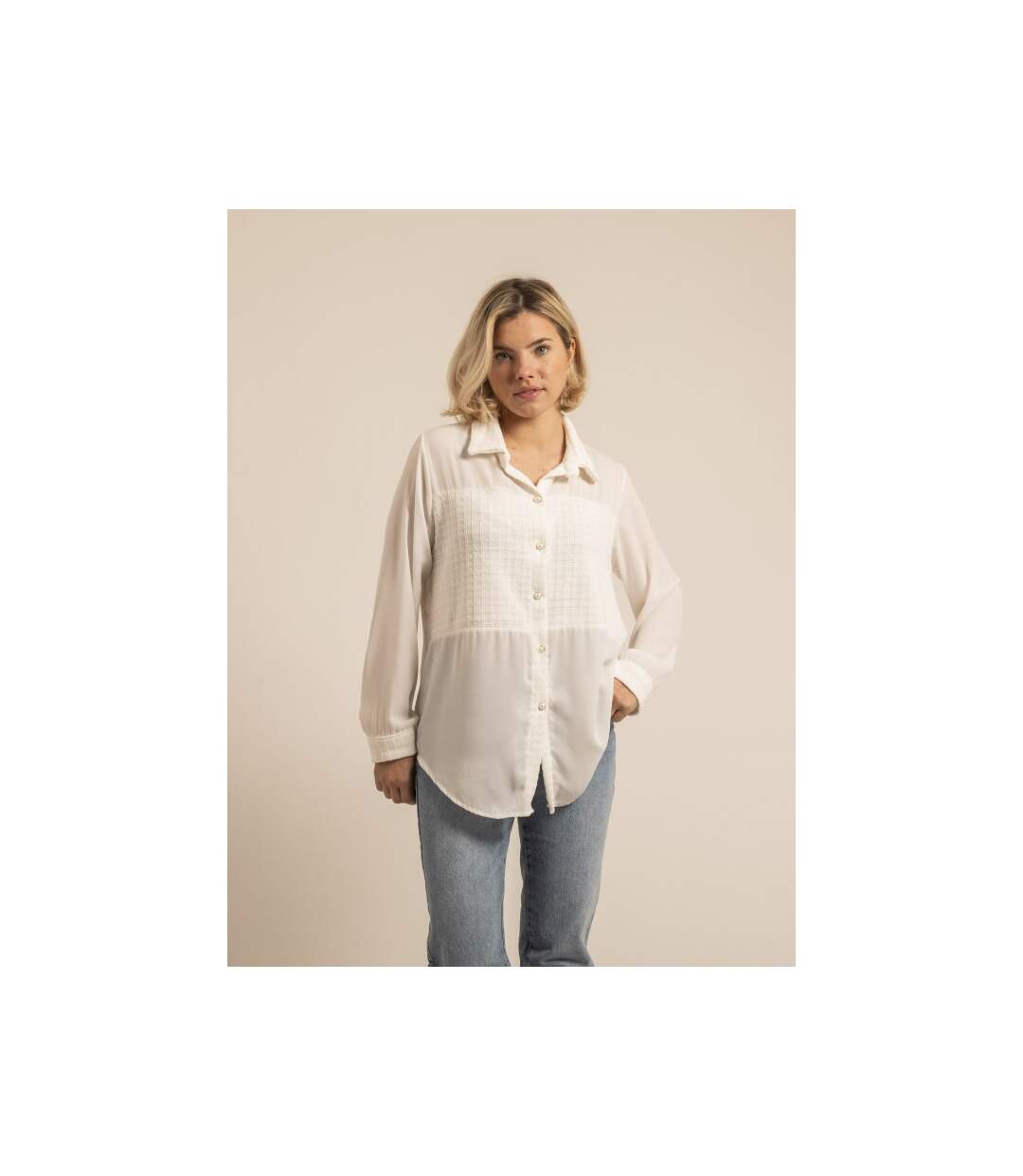 Chemise voile tweed ORENZA - Dona X Lisa-1