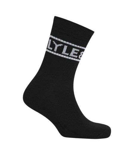 Lot De 3  Paires De Chaussettes Motif/style Marque Homme Noir Blanc Gris Lyle & Scott