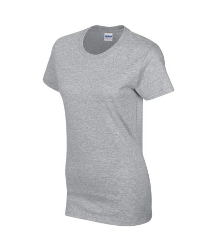 Gildan Ladies/Womens Heavy Cotton Missy Fit Short Sleeve T-Shirt (Sport Grey) - UTBC2665