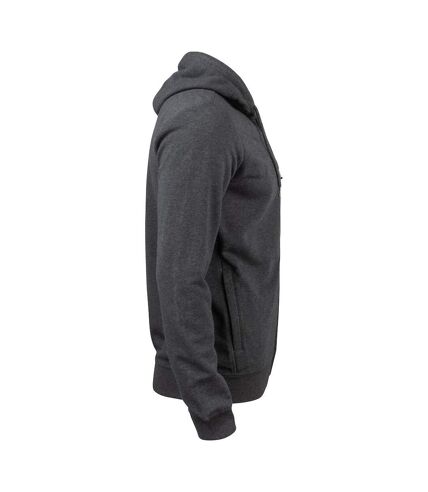 Mens premium cotton full zip hoodie anthracite Clique