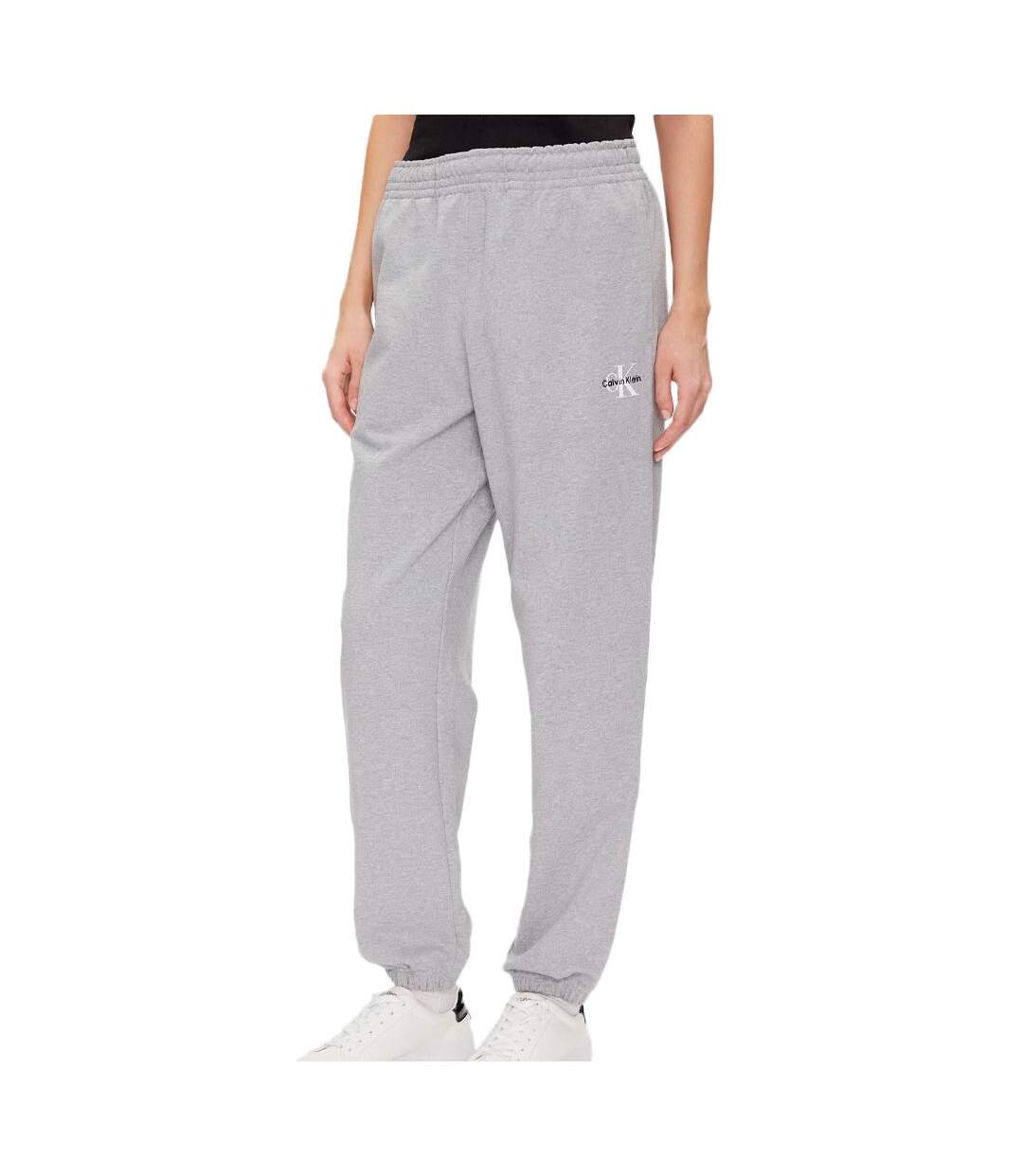 Jogging gris femme calvin klein jeans monologo-1