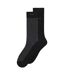 Lot De 2  Chaussettes Motif/style À Rayures Homme Noir Boss-2
