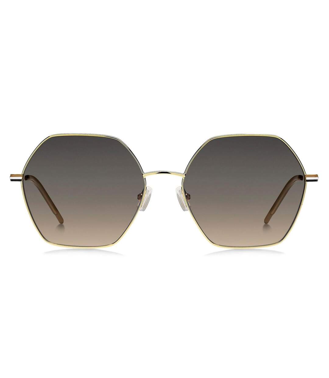Unisex Adult Round Geometric Sunglasses 57cm Gold Boss-2