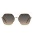 Unisex Adult Round Geometric Sunglasses 57cm Gold Boss-2